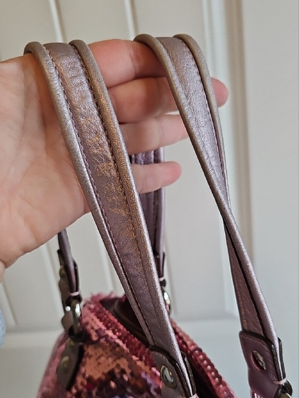 Coach Poppy Sequin Spotlight Pink Metallic Shoulder Bag Tote 13821 NWT - Picture 15 of 15